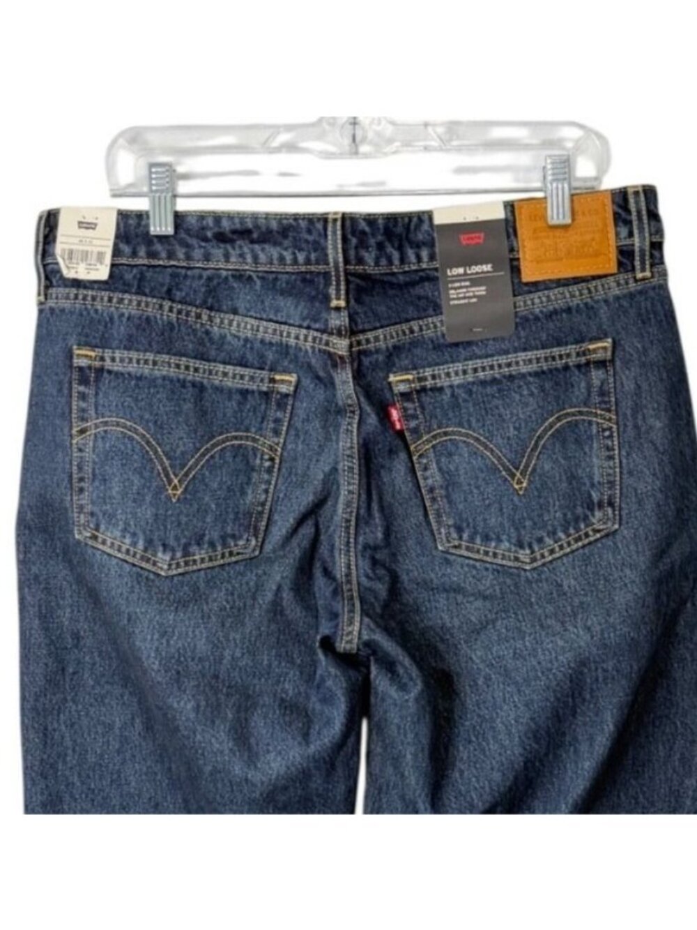 Levis Low Loose Jeans Womens Size 32x32 Dark Wash Blue A5566-0012 New With Tags - Picture 9 of 11